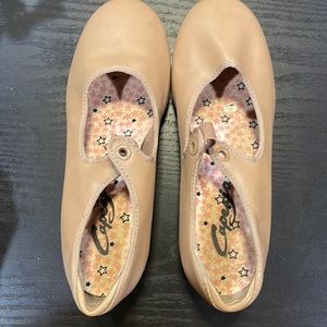 Capezio tap shoes girls 2M elastic at lace area